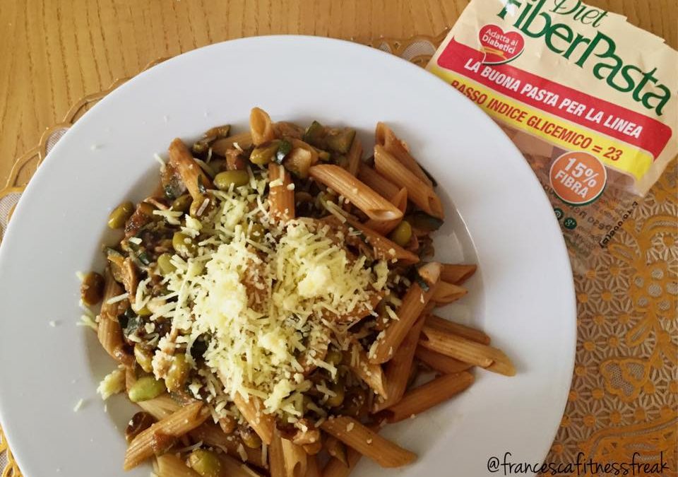 FiberPasta, edamame e formaggio vegan