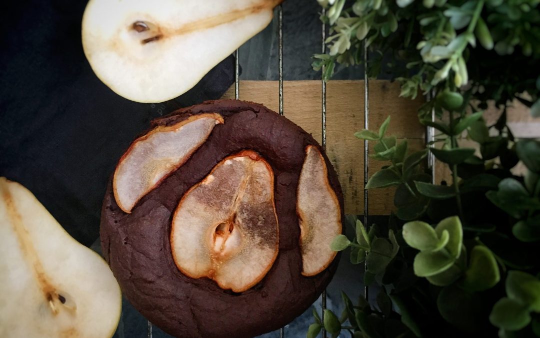 Torta con cuore morbido al cioccolato 