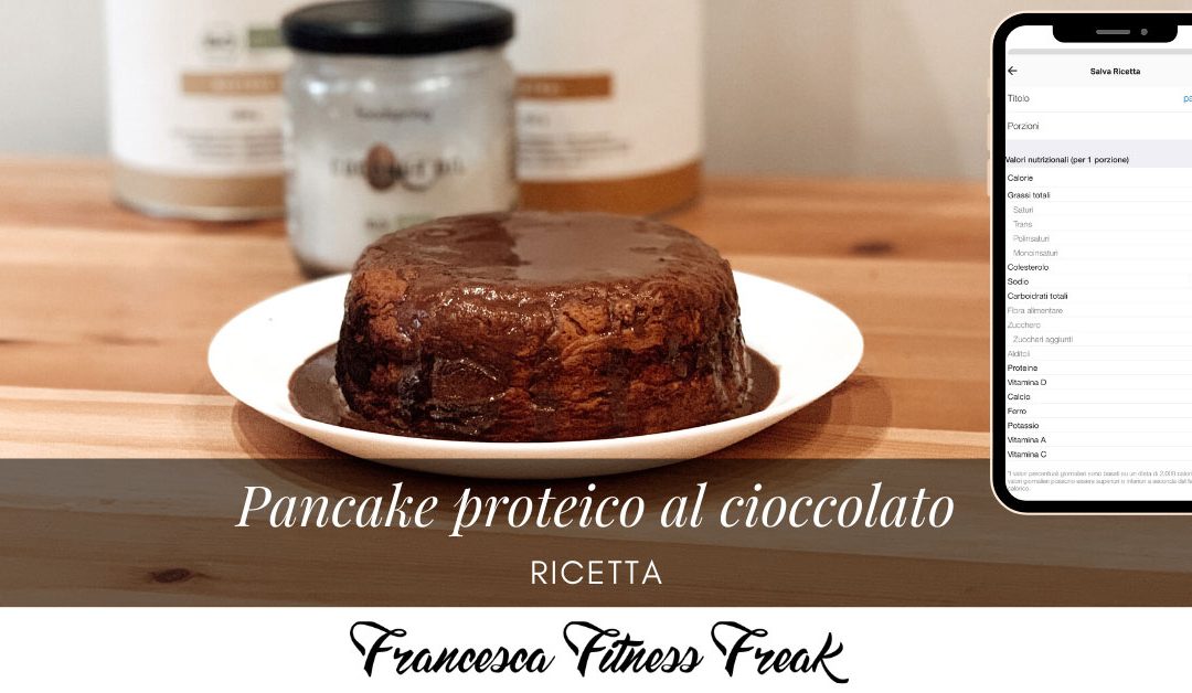 Pancake proteico ricoperto di cioccolato