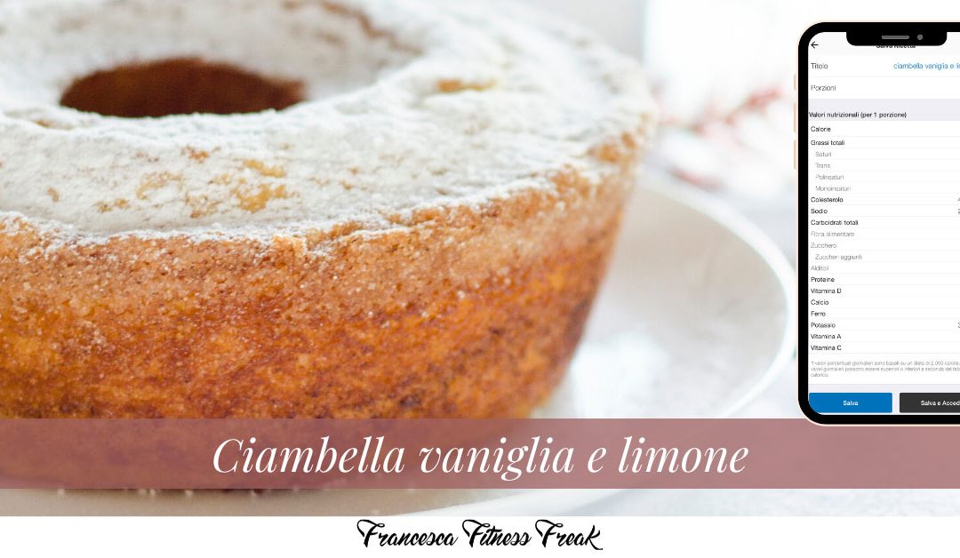 Ciambella soffice vaniglia e limone